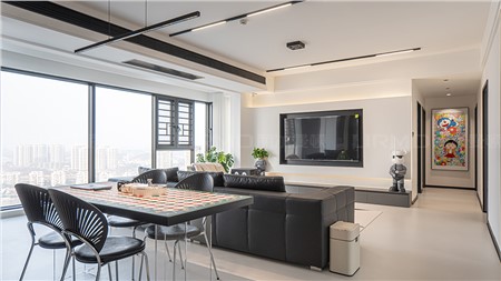 17.5w打造現(xiàn)代黑白風格的家146m² | 麗爾曼頓全房全屋定制